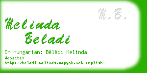 melinda beladi business card