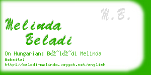 melinda beladi business card